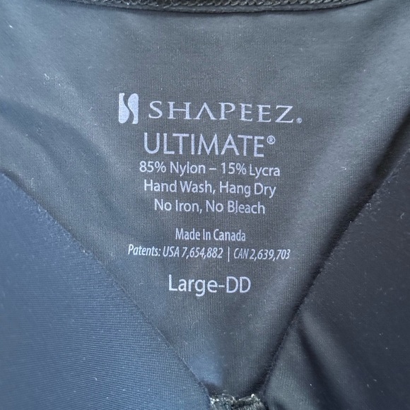 Shapeez Ultimate Back Smoothing Women’s Tank Shapewear Size Large DDD Black NEW - Picture 3 of 3